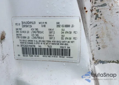 2001 Dodge Ram 2500 St из США, поврежденный, VIN 3B7KC26Z21M282786